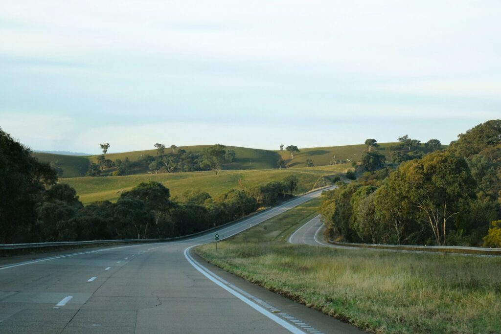 Curved road, Australia